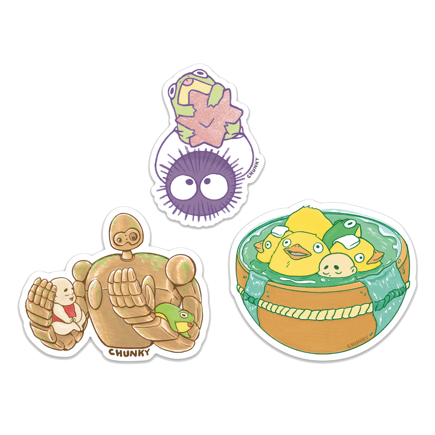 Chunky Ghibli Sticker 3-Pack
