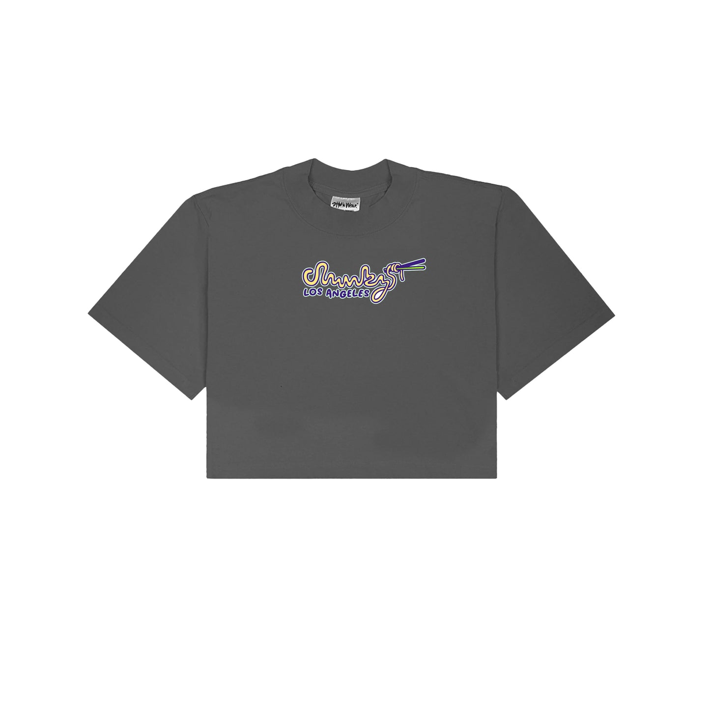 Chunkyween Haunted Noodles Cropped T-Shirt - Shadow