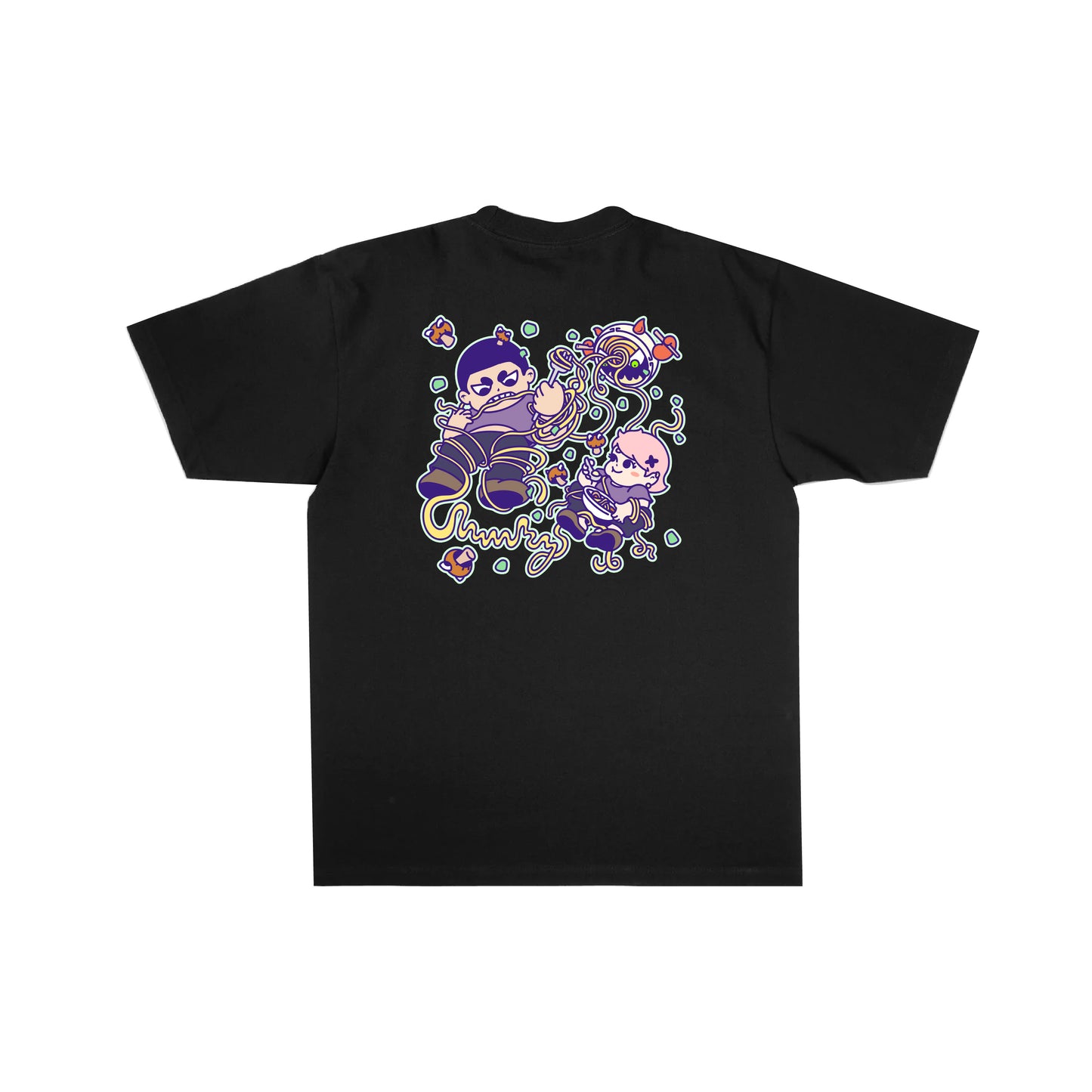 Chunkyween Haunted Noodles T-Shirt - Black