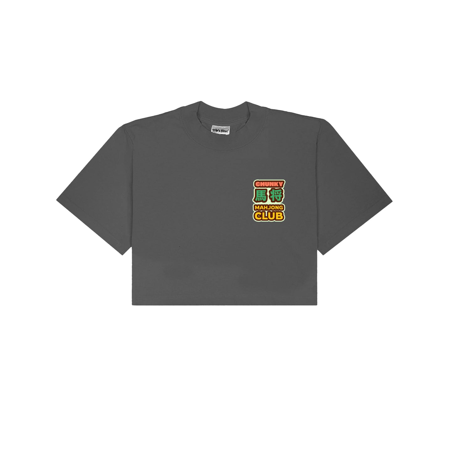 Chunky Ma Jong Mahjong Club Cropped T-Shirt - Shadow