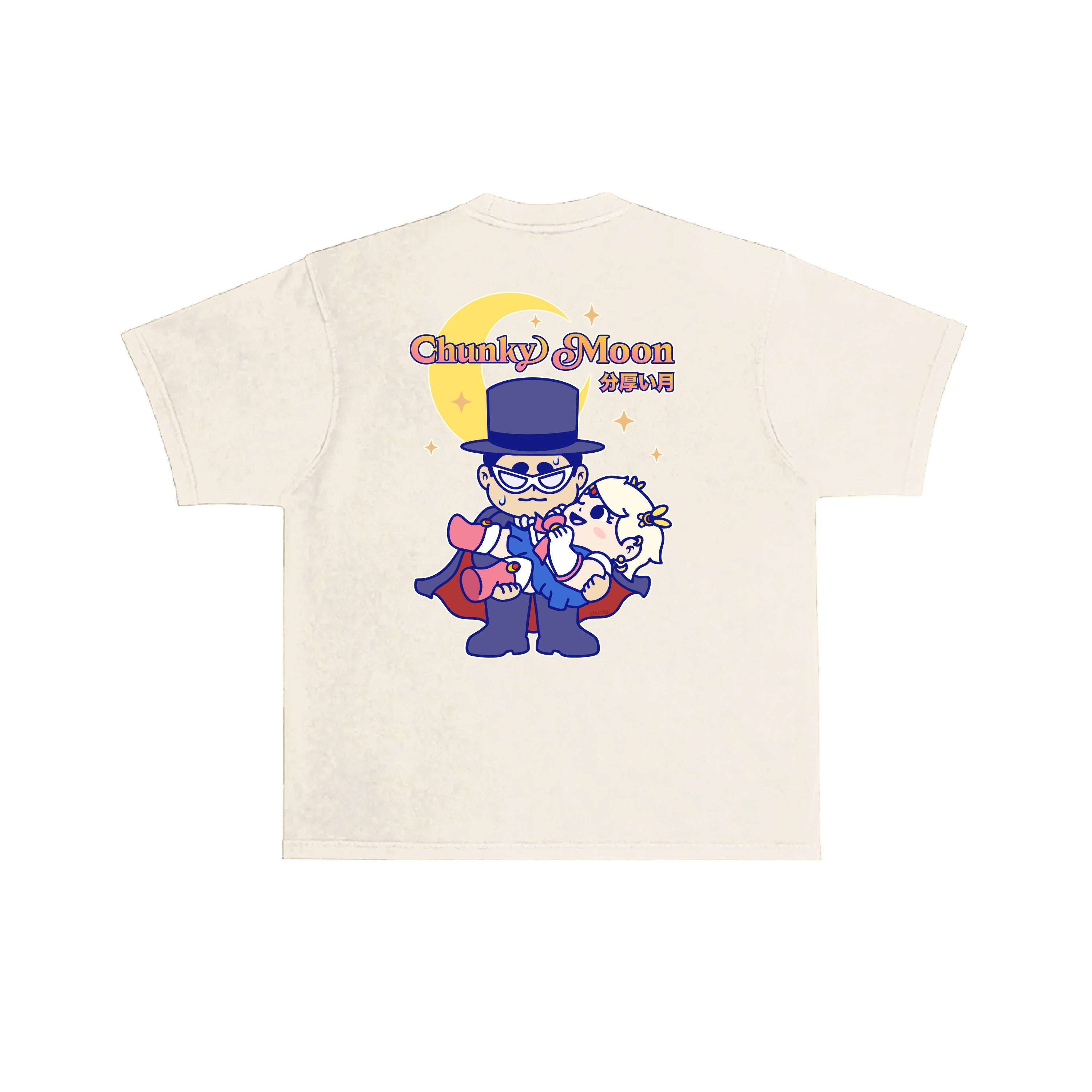 Chunky Moon XO Holding T-Shirt - Cream