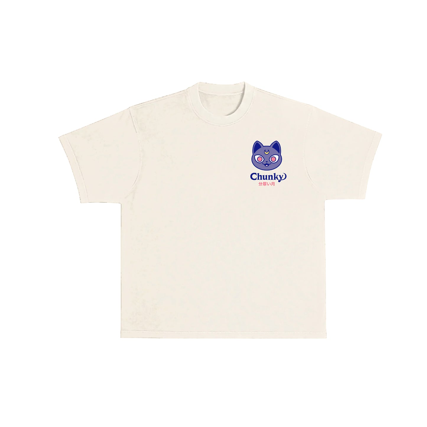 Chunky Moon XO Flying T-Shirt - Cream