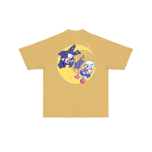 Chunky Moon XO Flying T-Shirt - Golden Moon