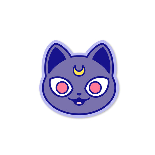 Chunky Moon XO Cat Head Sticker