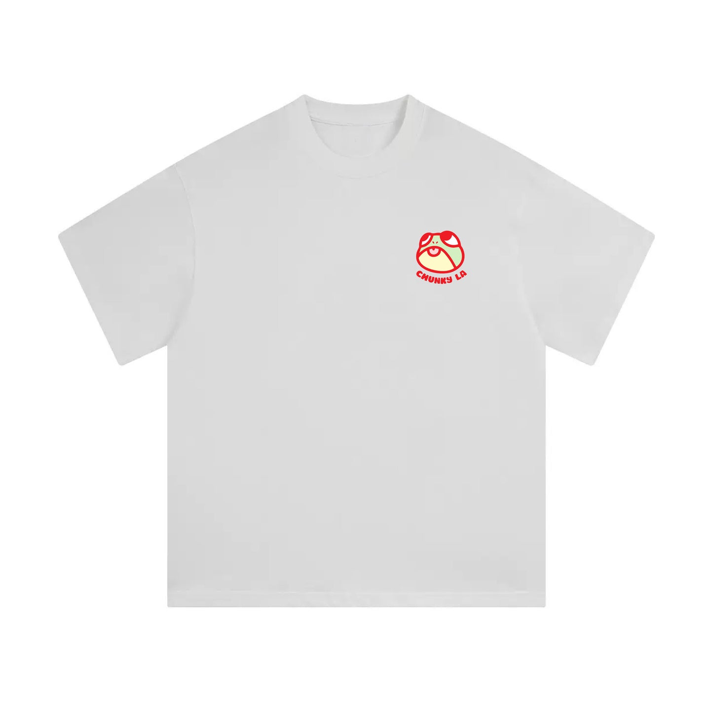 Chunky Mascots Stacking Heads Mid-Cropped T-Shirt - White
