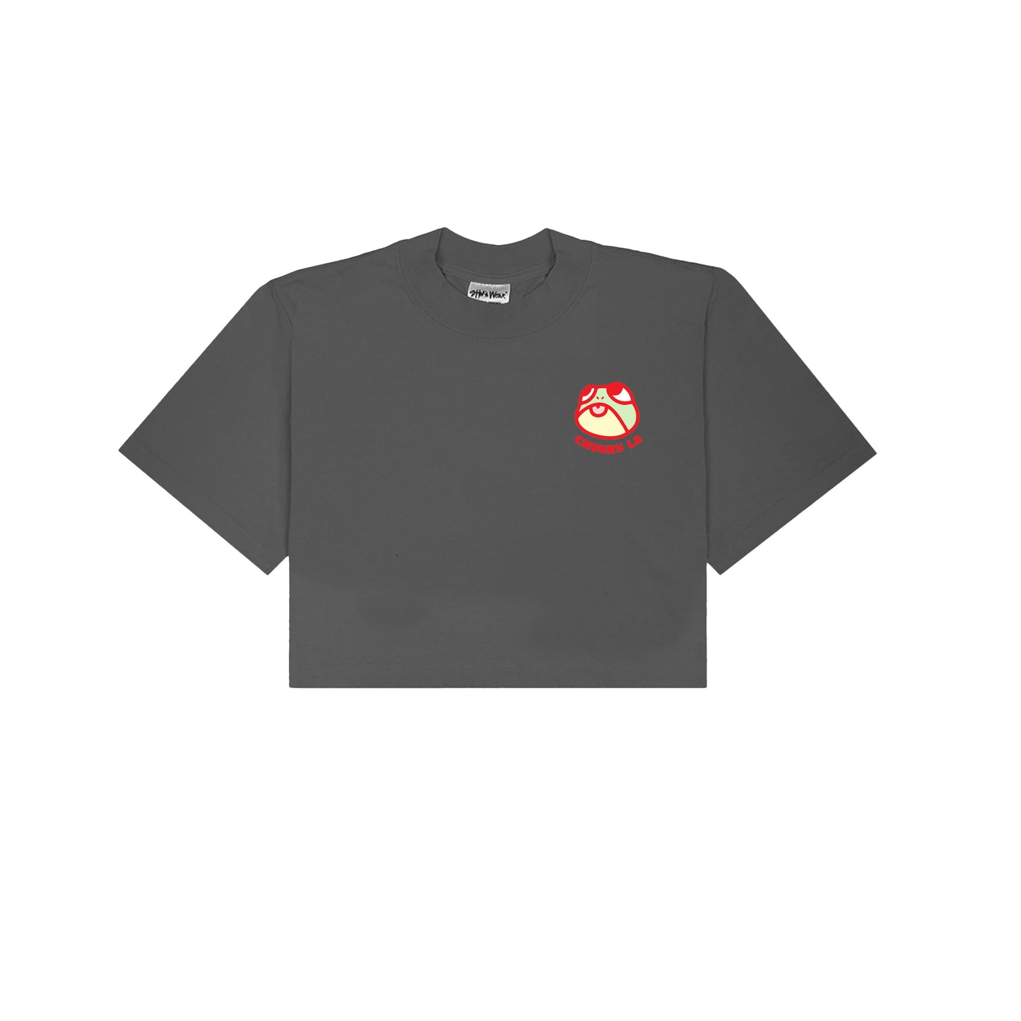 Chunky Mascots Stacking Heads Cropped T-Shirt - Shadow