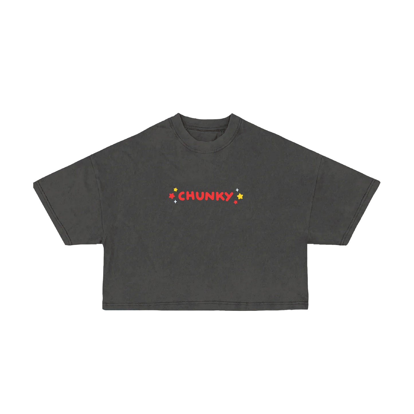 Chunky Baby and Frog Cropped T-Shirt - Shadow