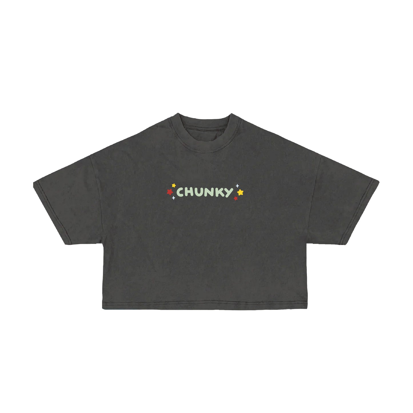 Chunky Jumping Frog Cropped T-Shirt - Shadow