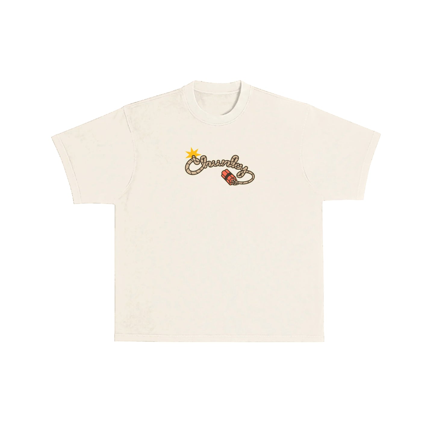 Chunky Lucky Horse Coin T-Shirt - Egg-White