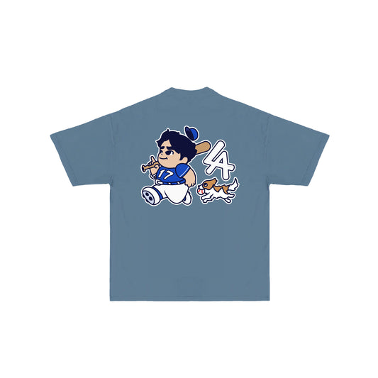 Chunkytani Blue Away T-Shirt - Denim Blue
