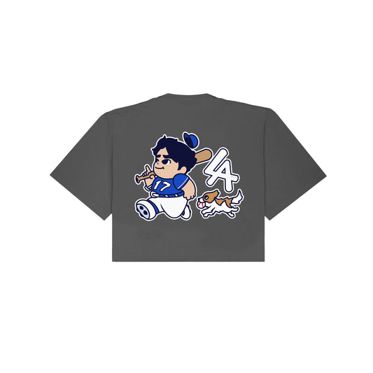 Chunkytani Blue Away Cropped T-Shirt - Shadow