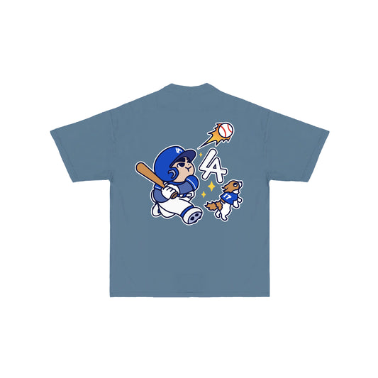 Chunkytani Slugger Blue Away T-Shirt - Denim Blue