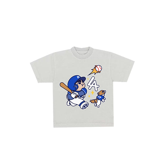 Chunkytani Slugger Blue Away Kids T-Shirt - Cement