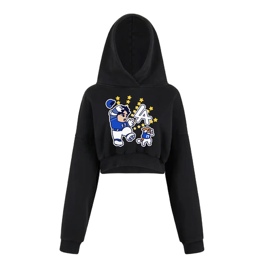 Chunkytani Champion Blue Away Cropped Hoodie - Black