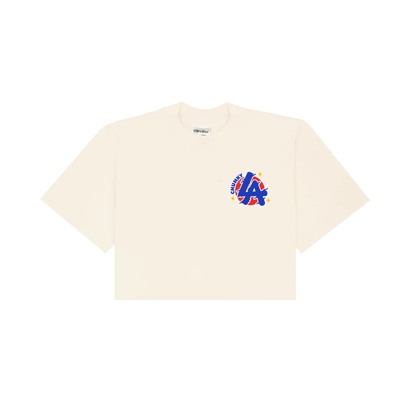Chunkytani Bullpen Cropped T-Shirt - Cream