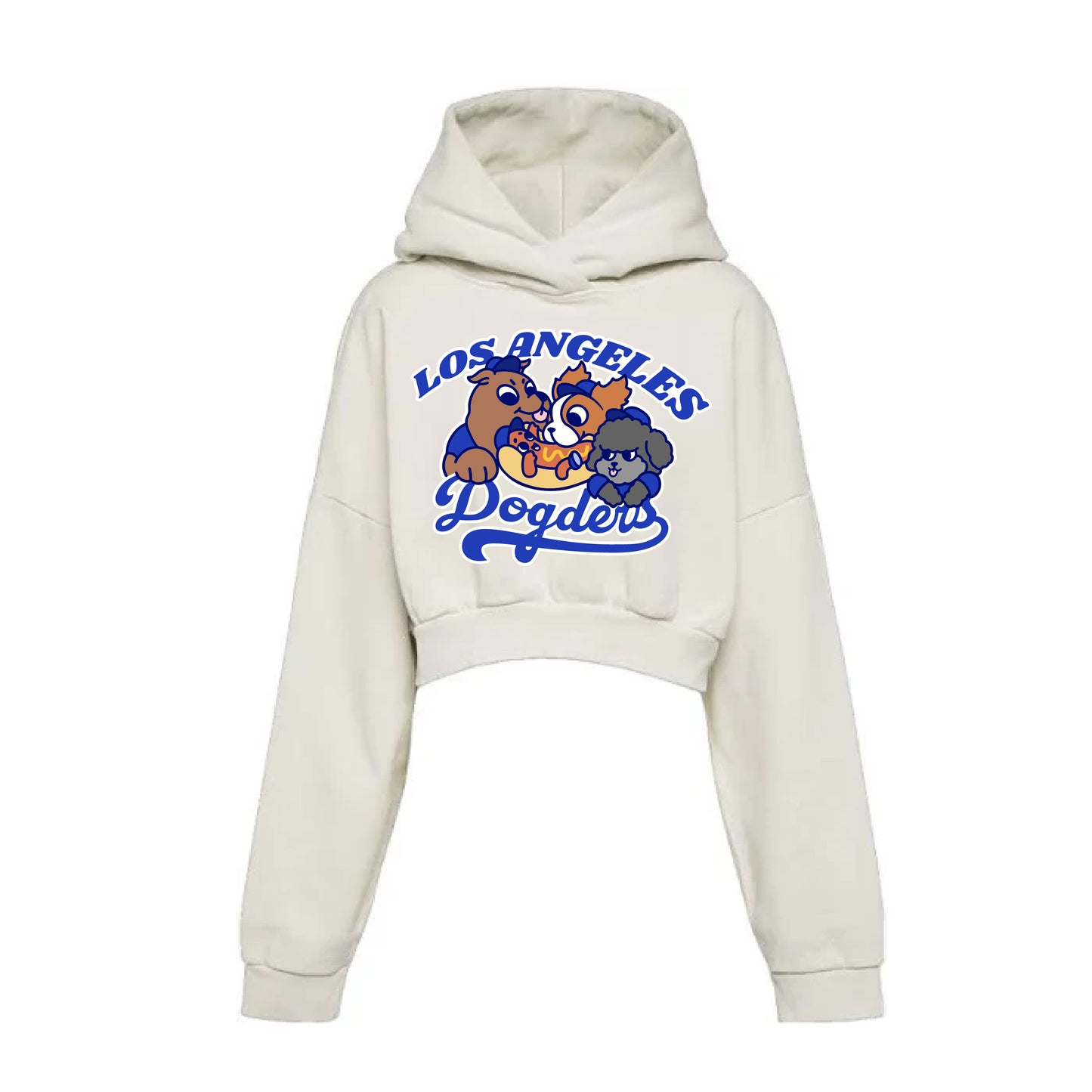 Chunkytani Dogders Cropped Hoodie - Cream