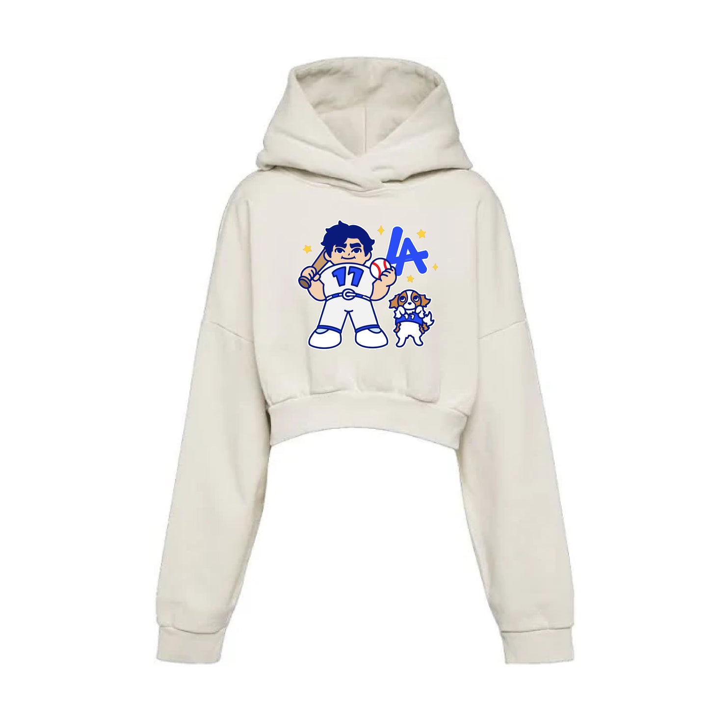 Chunkytani Hero Cropped Hoodie - Cream