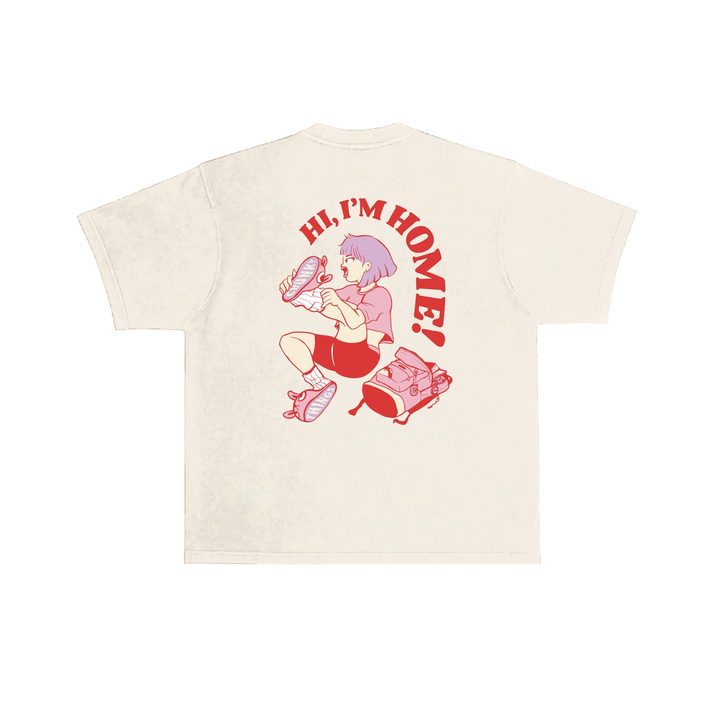 Hi, I'm Home T-Shirt - Cream