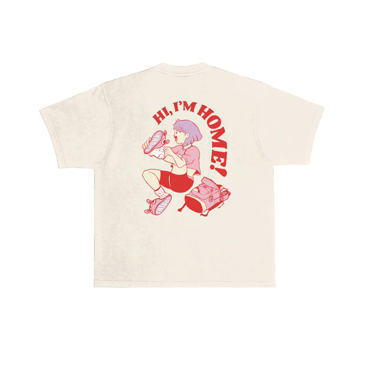 Hi, I'm Home T-Shirt - Cream