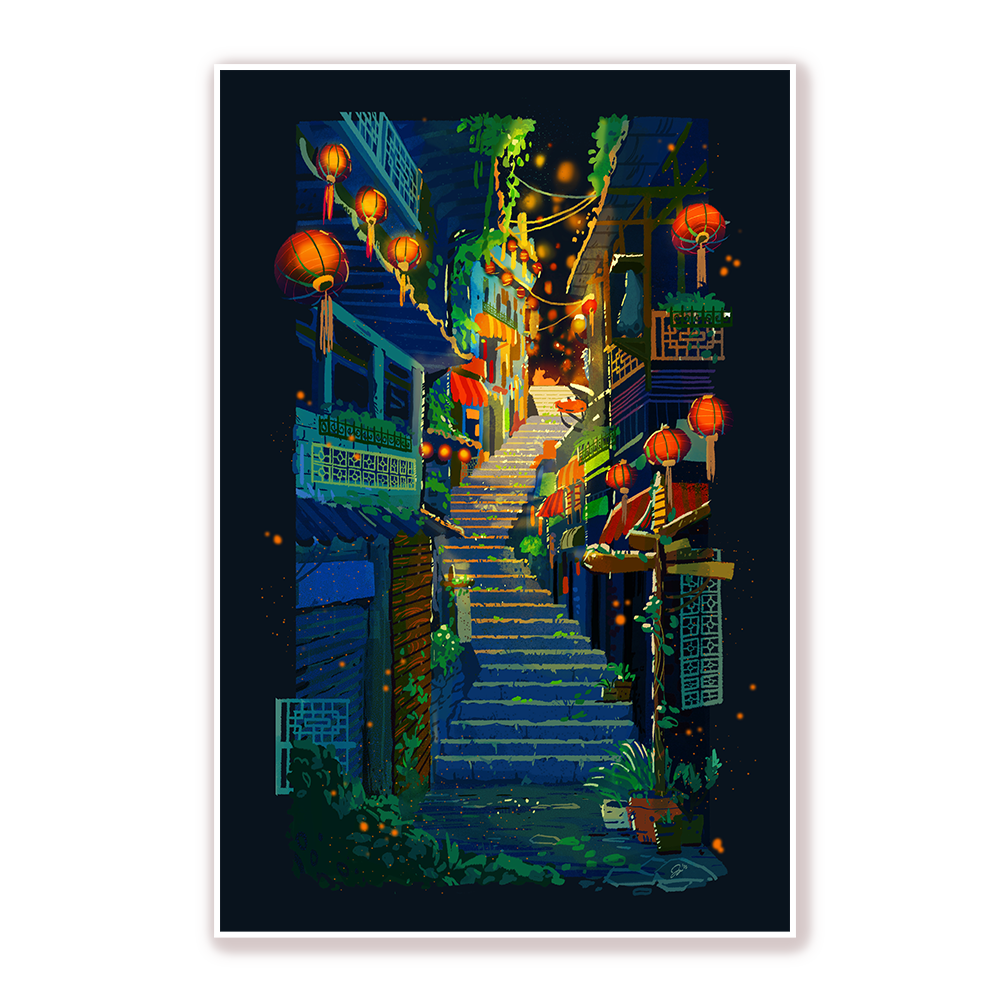 Lantern Alley Print