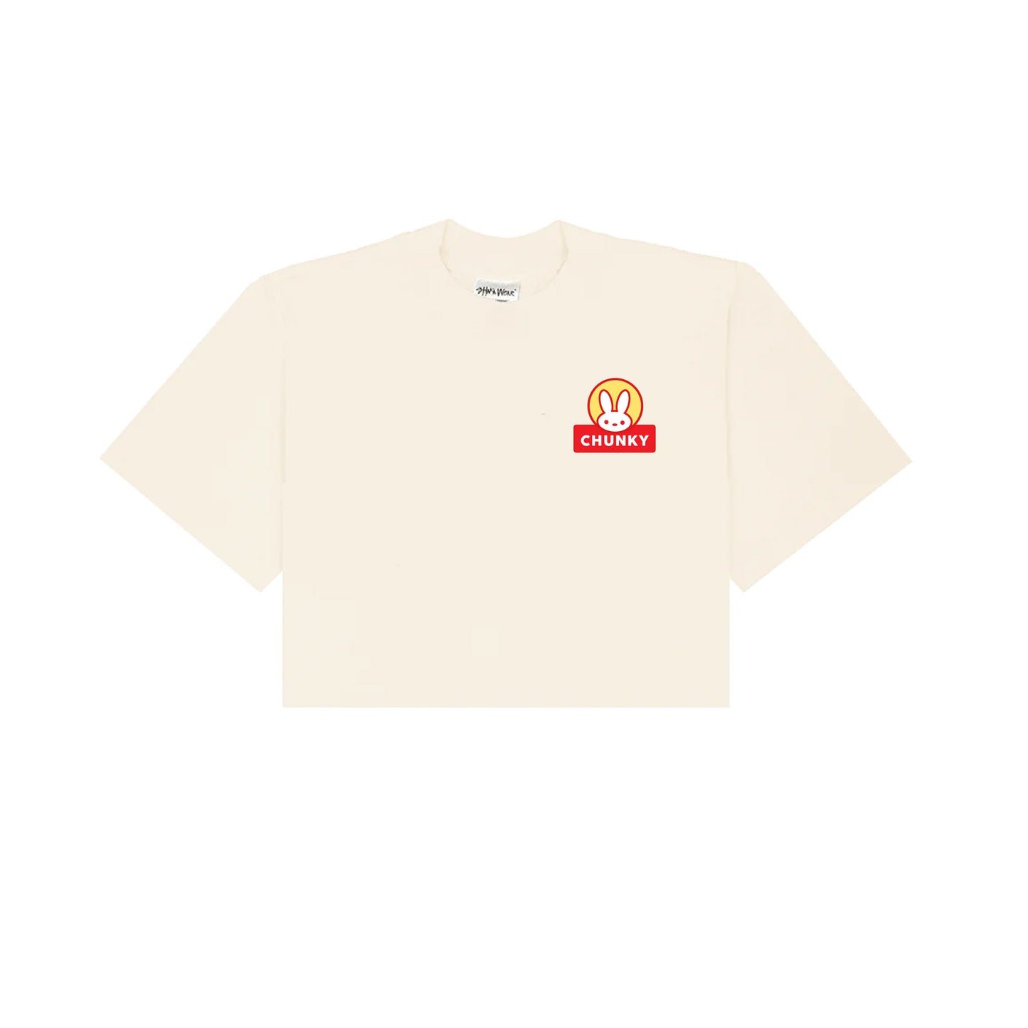 Chunky Mooncake Diner Bunny Hop Cropped T-Shirt - Cream