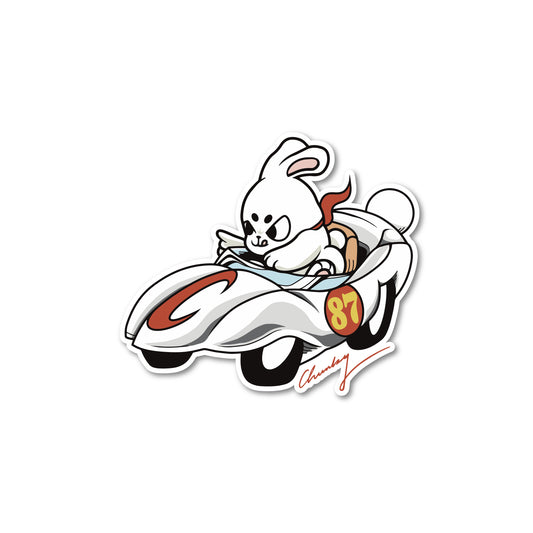 Chunky Bunny Speed Racer Sticker