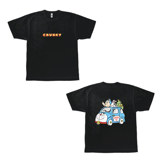 Chunky Taxi Cat Heavyweight T-Shirt - Black