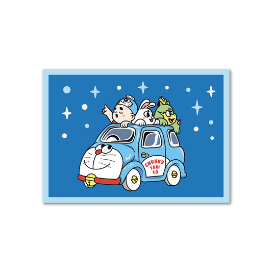 Taxi Cat Mini Print