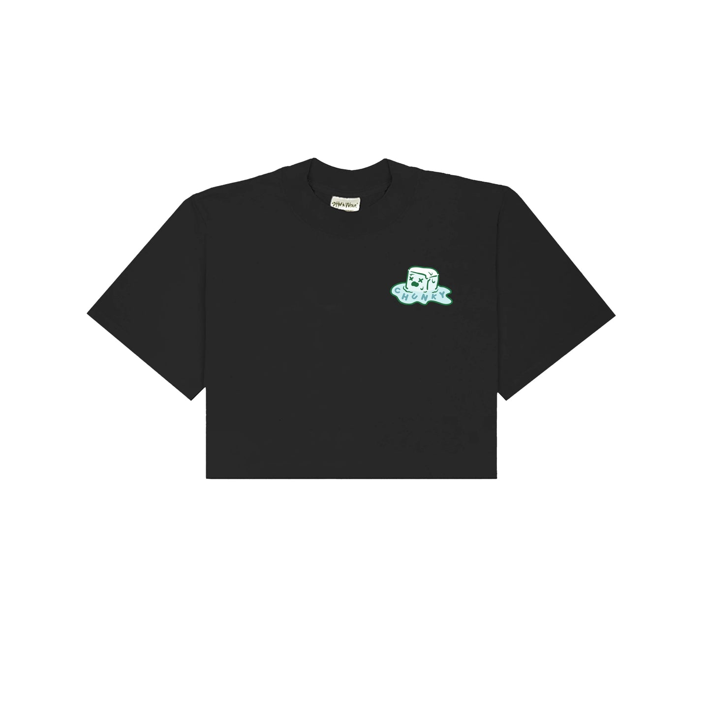 Chunky FCK Ice Cropped T-Shirt - Black
