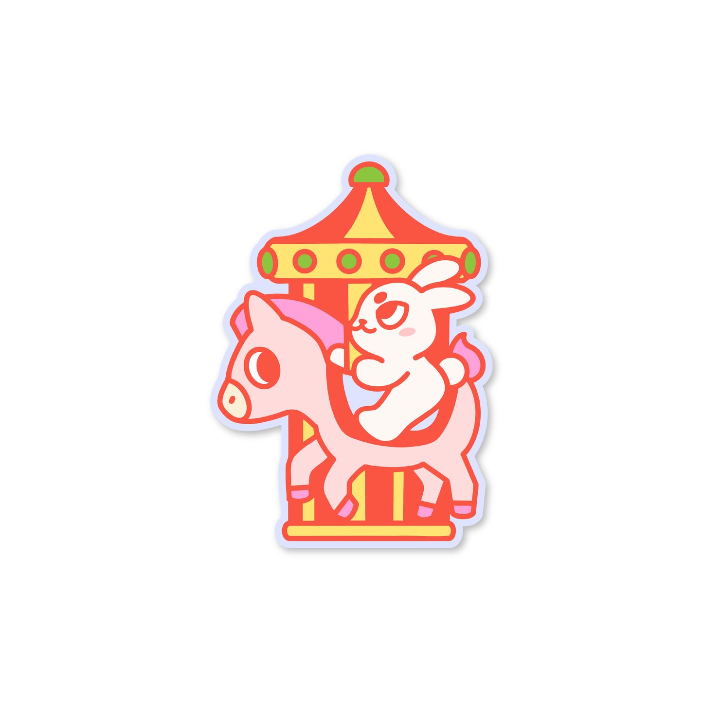 Chunky Bunny Carousel Sticker