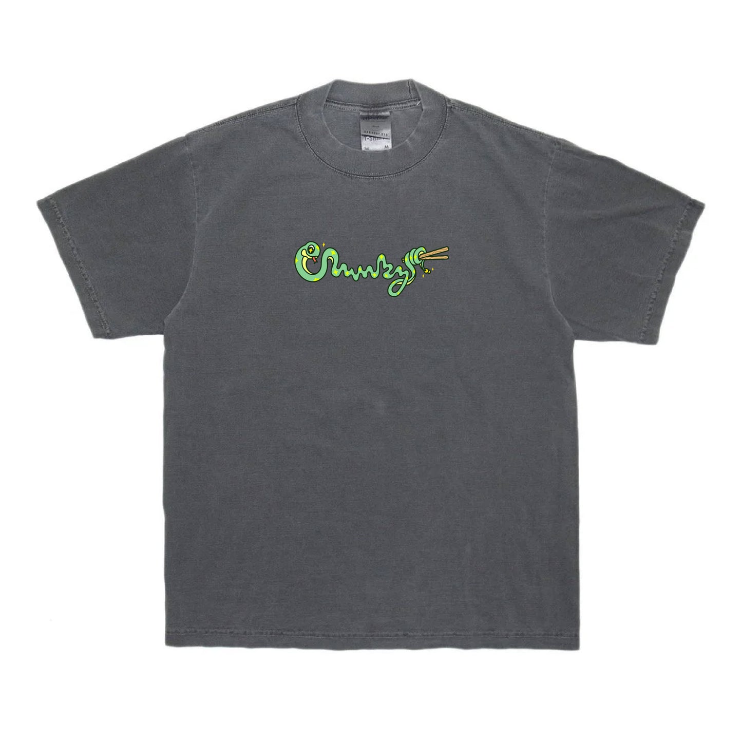 Chunky Snake and Pagoda T-Shirt - Shadow