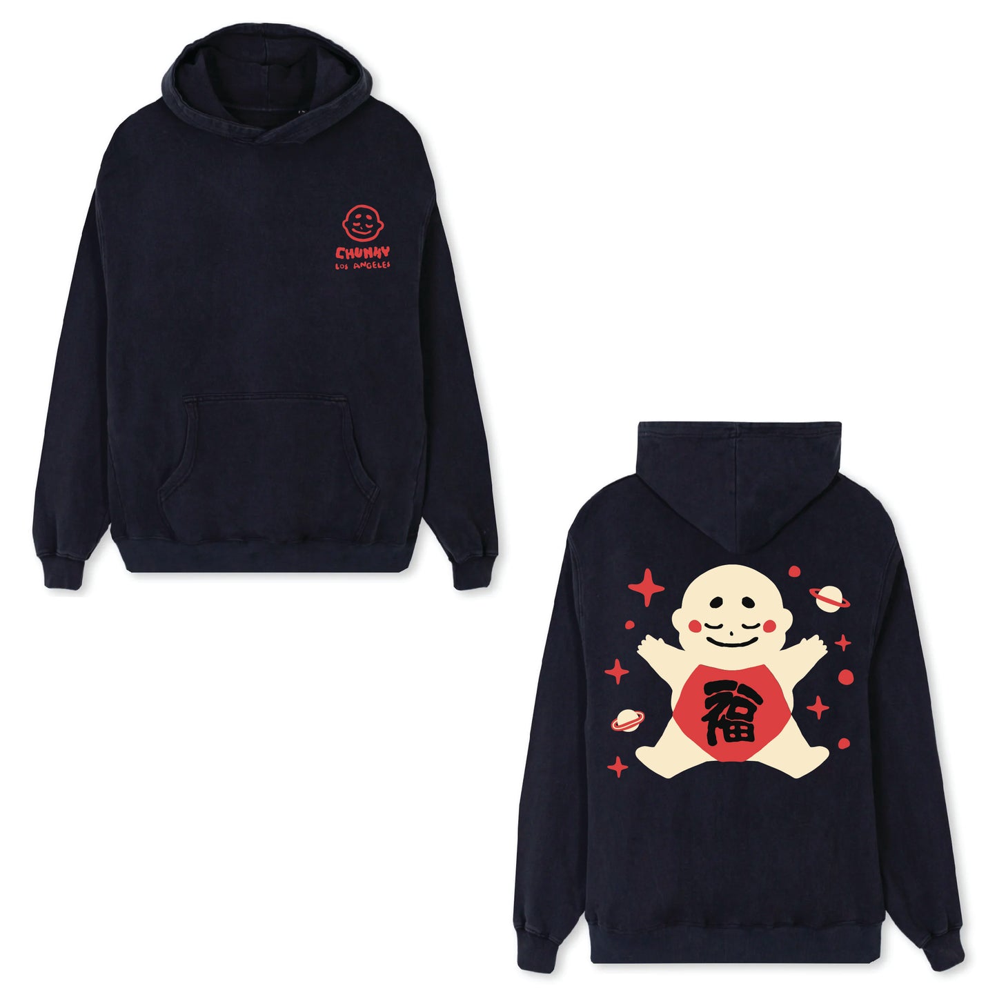 Chunky Baby Space Premium Hoodie - Vintage Black