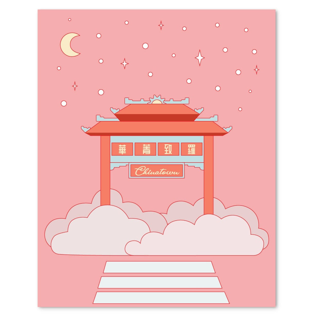 Pink Chinatown Dream Print