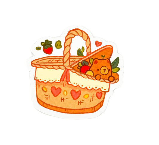 Picnic Basket Bear Sticker