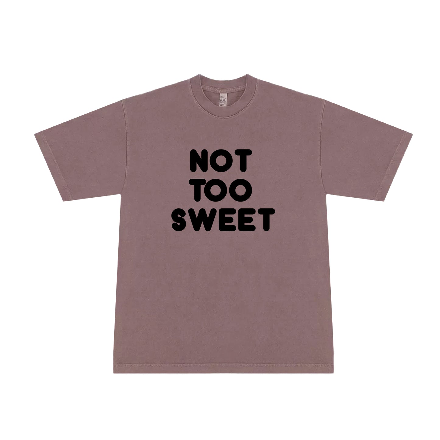 Chunky Not Too Sweet Text T-Shirt - Red Bean
