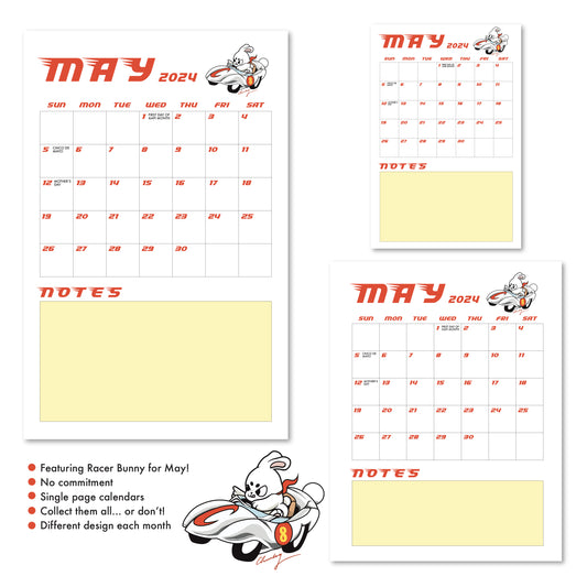 Monthly Page Calendar - May 2024