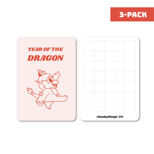 Chunky Year of the Dragon Card Insert 3-pack