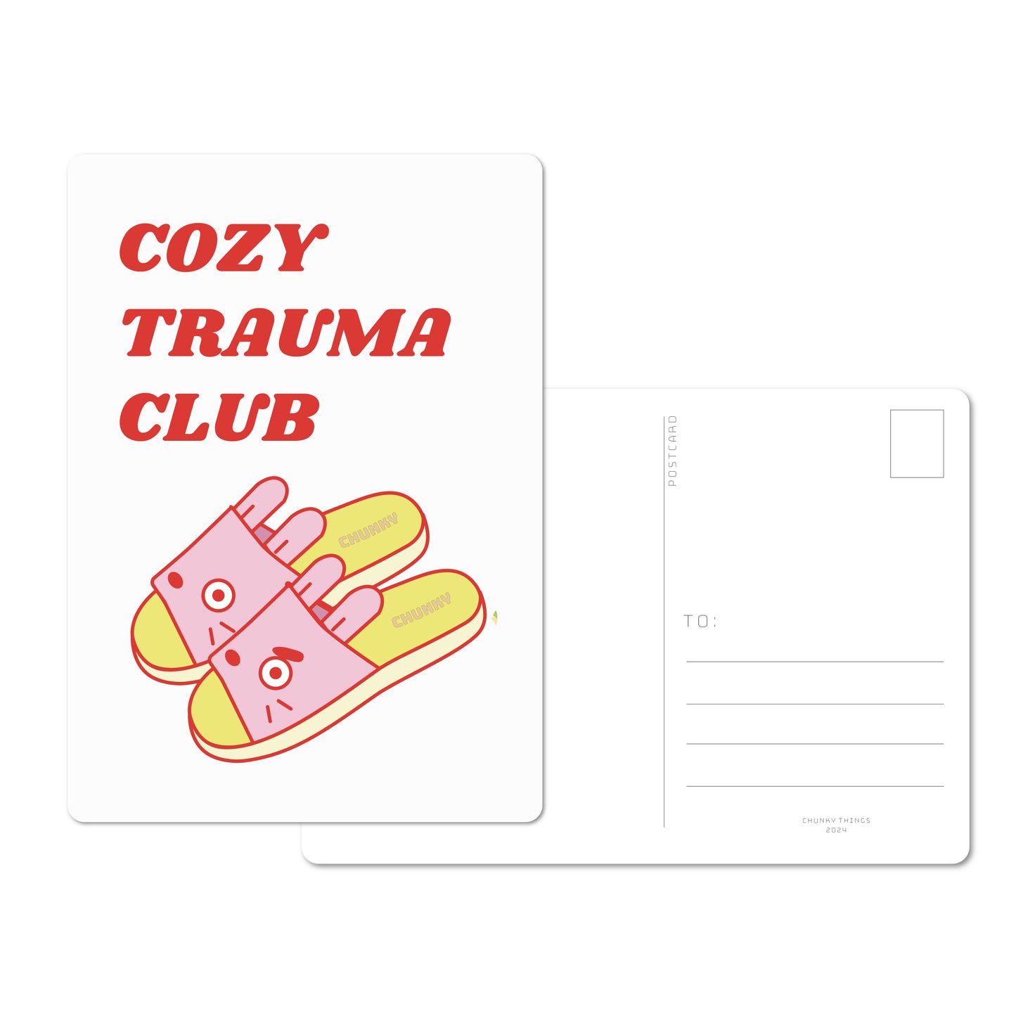 Cozy Trauma Club Postcard