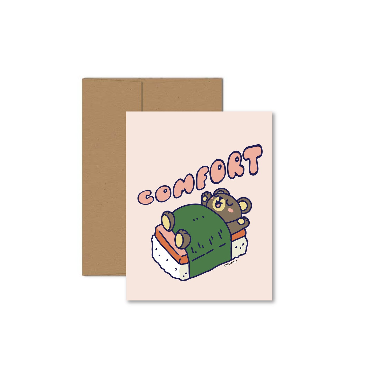 Comfort Musubear Greeting Card