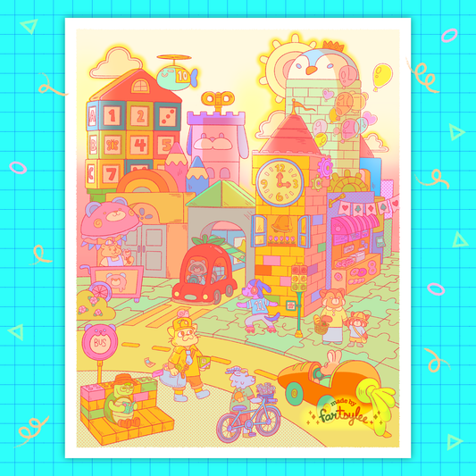 Busy Toy Town Print