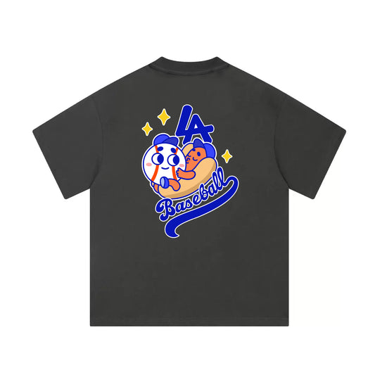 Chunkytani Meatball Mid-Cropped T-Shirt - Dark Grey
