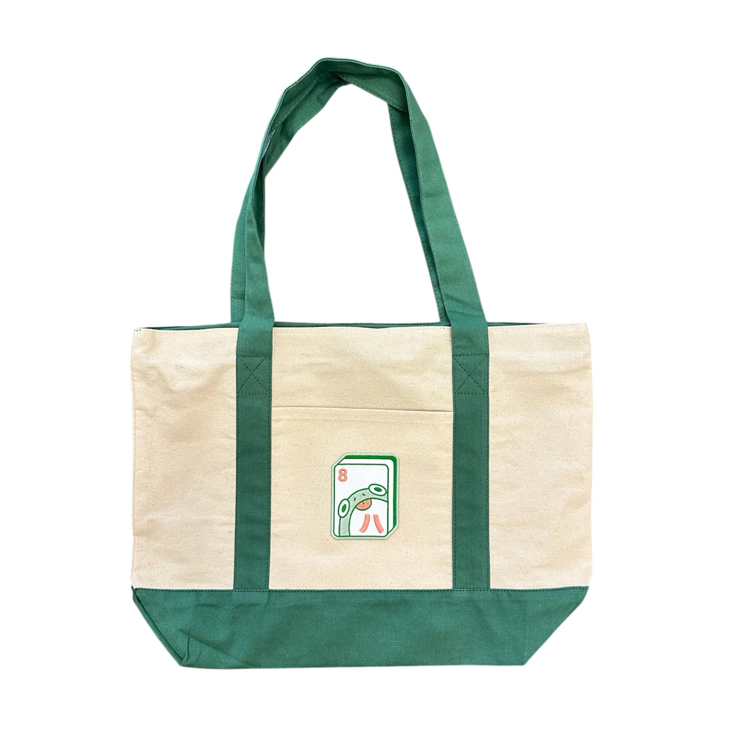 Chunky Frog Large Zippered Canvas Tote