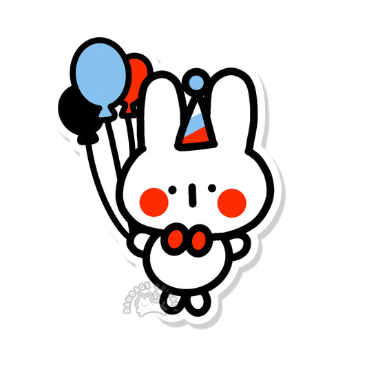 Milky Rabbit Balloons Sticker