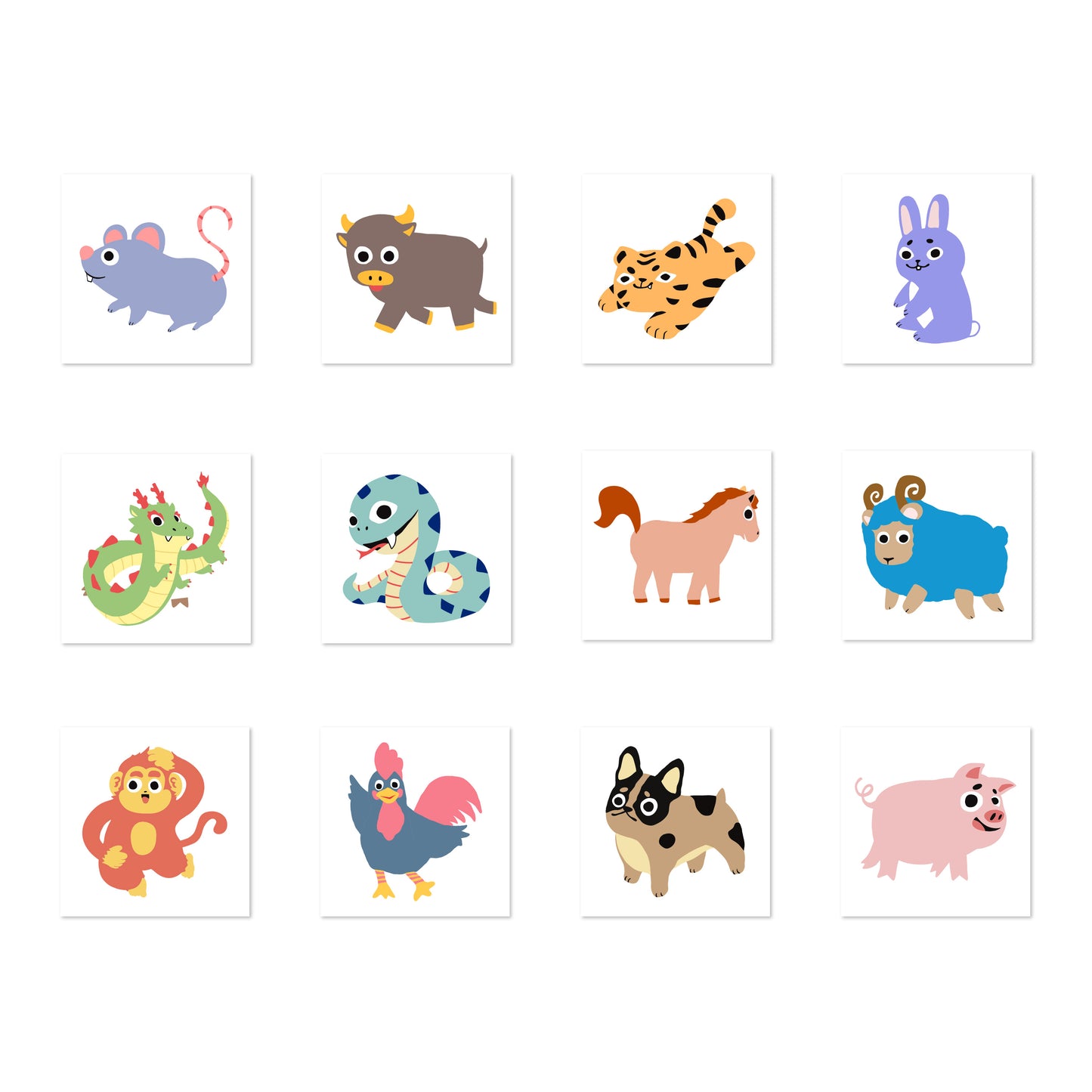 Baby Zodiac Animals- Full Set of Twelve