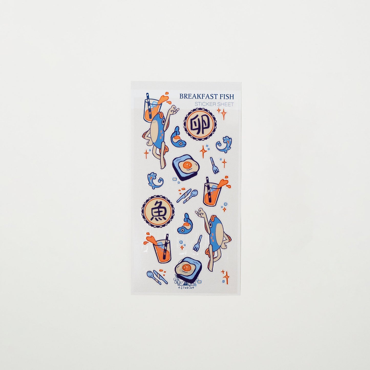 Breakfast PVC Clear Sticker Sheet