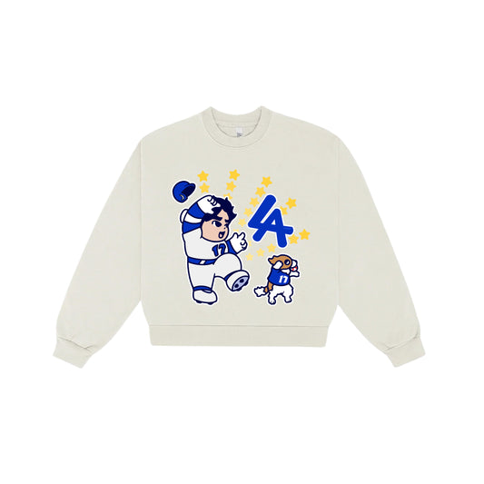 Chunkytani Champion Cropped Mock Neck Sweater - Off-White