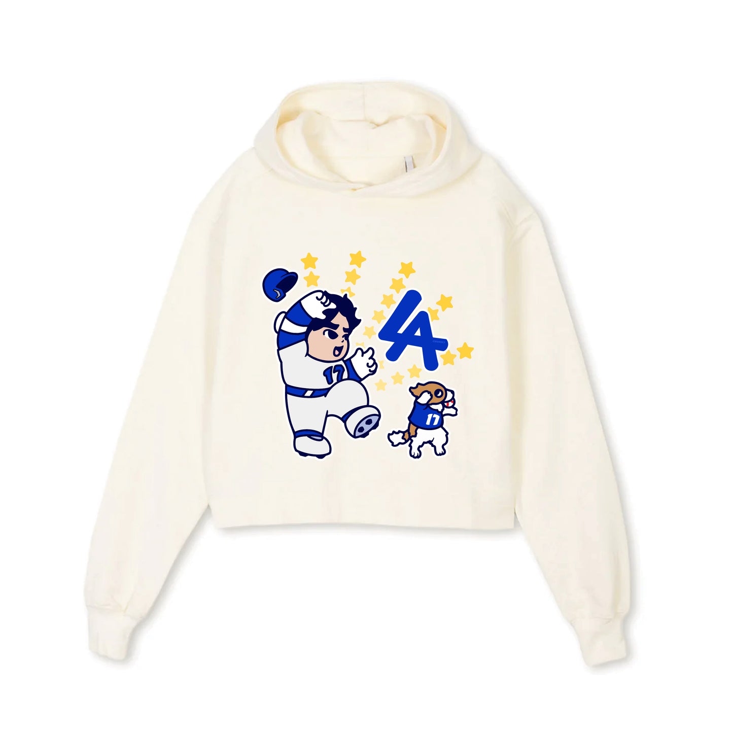 Chunkytani Champion Cropped Hoodie - Cream