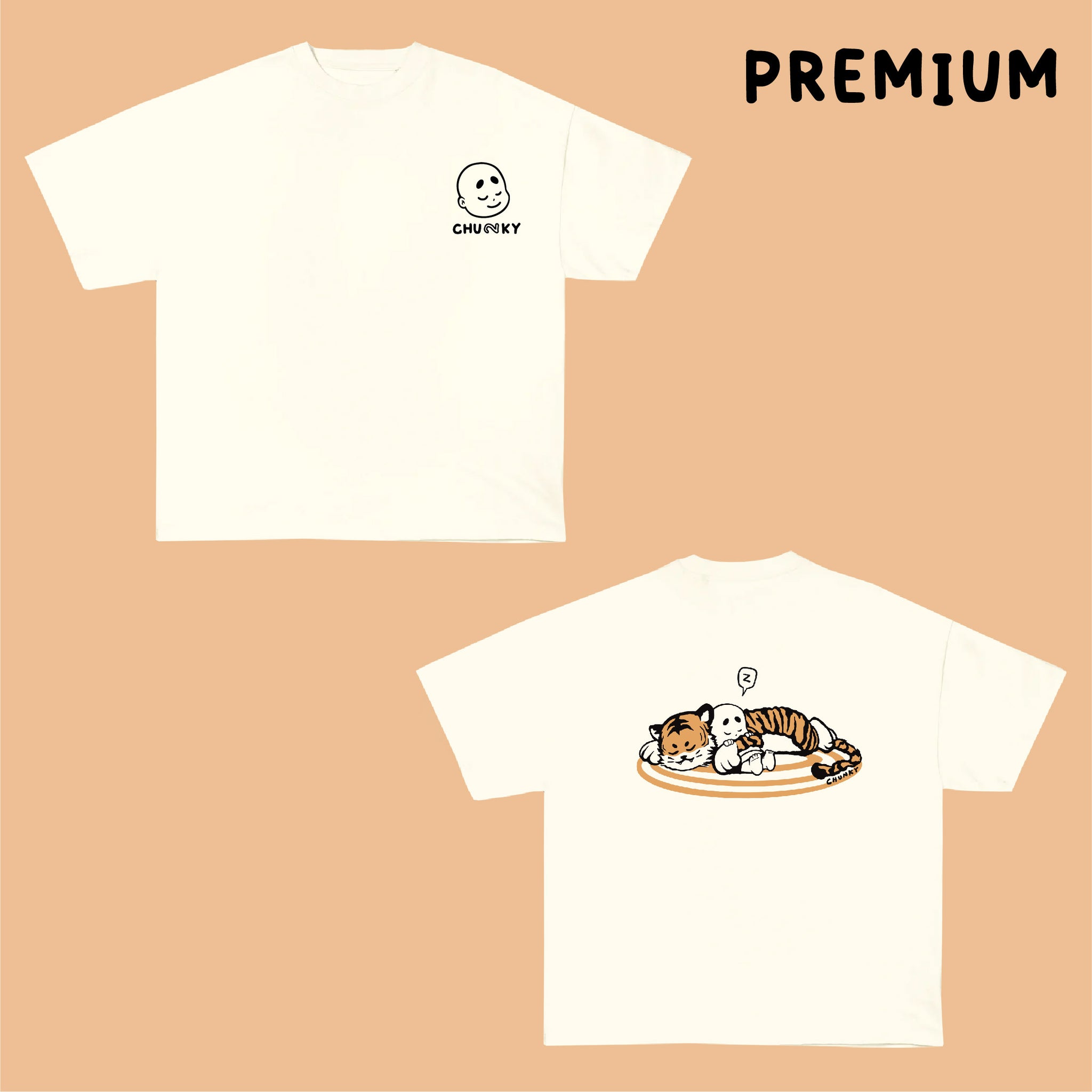 Sleeping Tiger T-Shirt - Cream