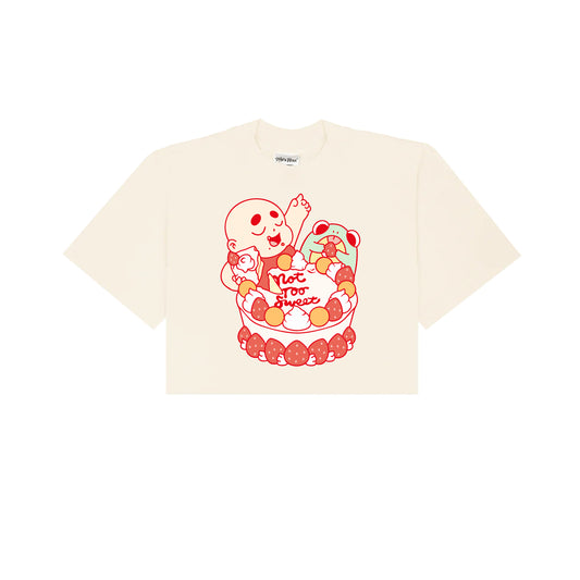 Not Too Sweet v2 Cropped T-Shirt - Cream