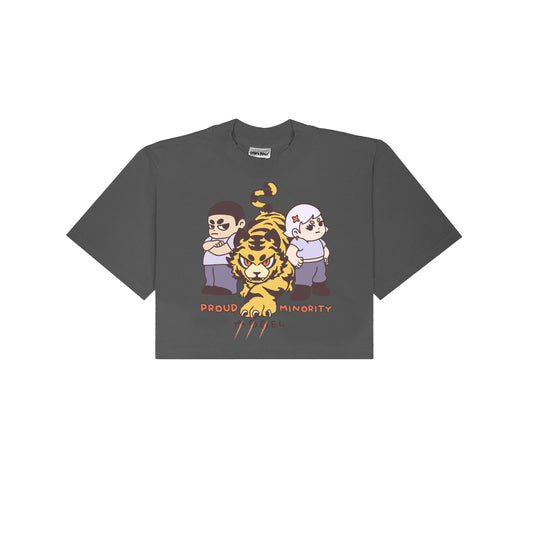 Proud Minority Cropped T-Shirt - Shadow